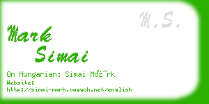 mark simai business card